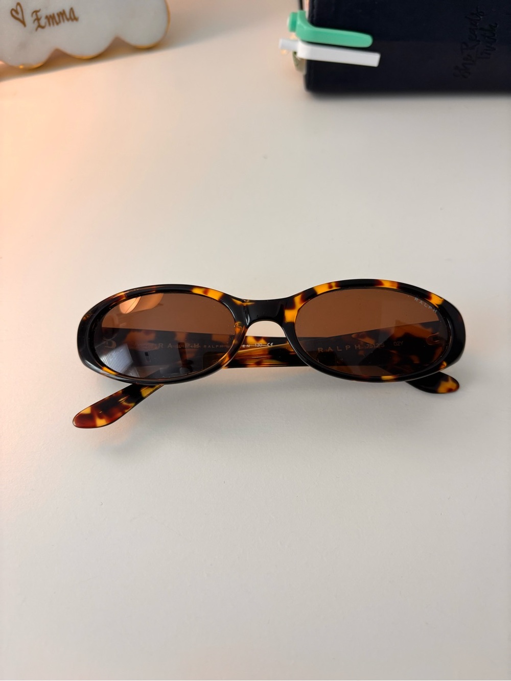 Vintage Ralph Lauren Tortoiseshell Oval Sunglasses